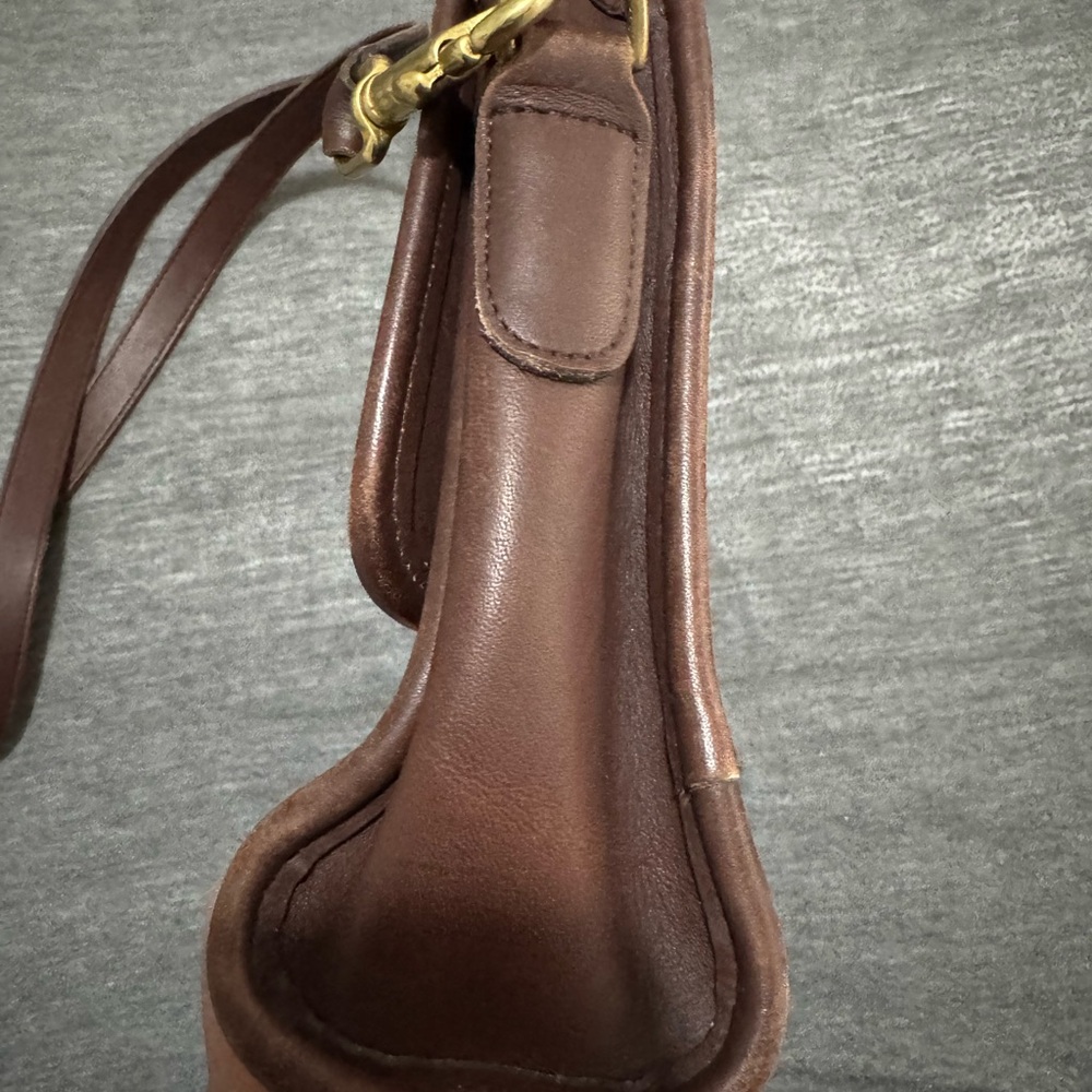 Rare Vintage Coach Court Bag Brown Leather 9870 - Picture 14 of 16